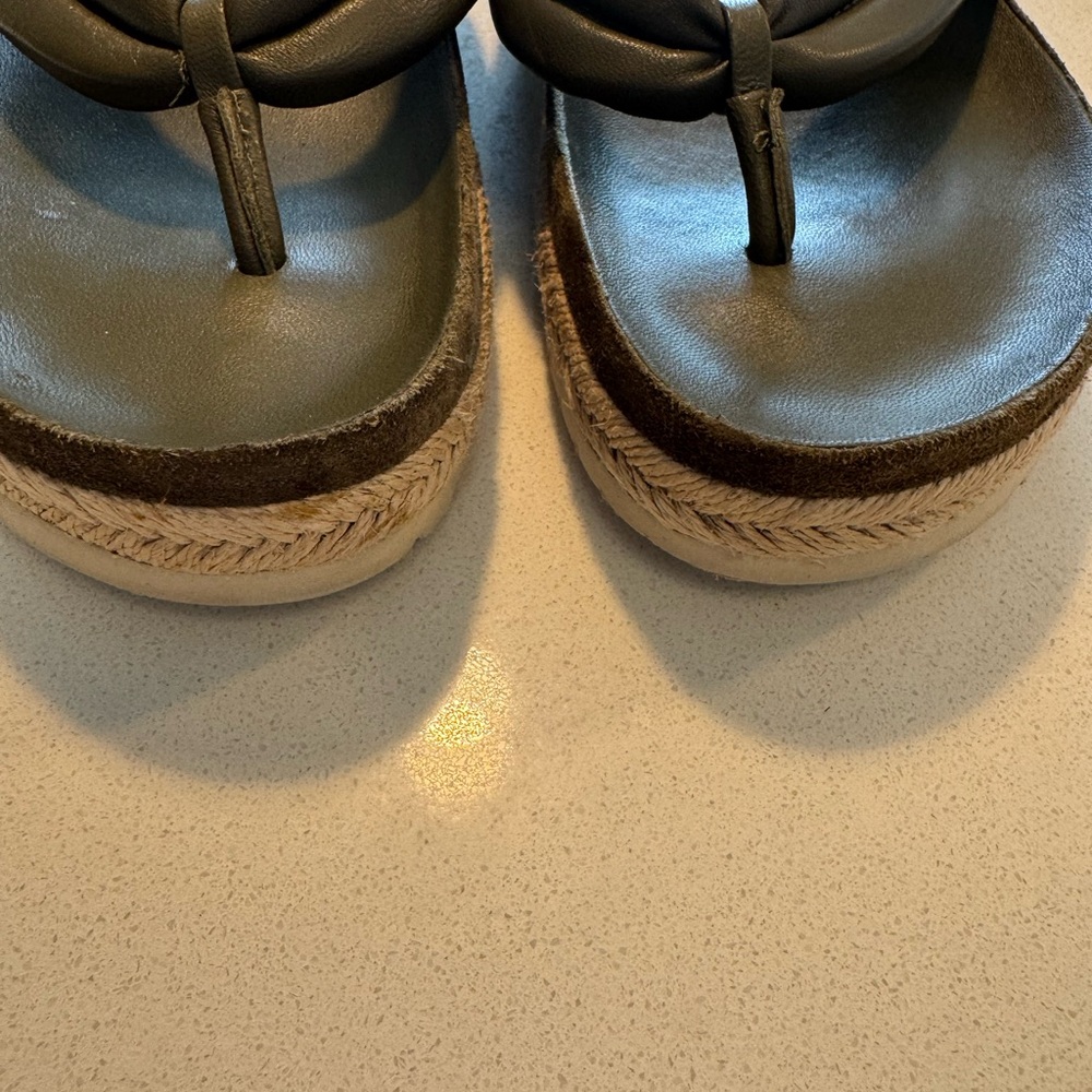 Vince Dark Green Leather Footwear - Picture 7 of 8